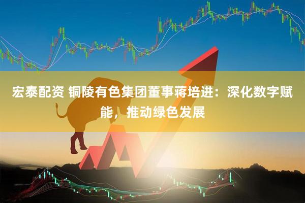 宏泰配资 铜陵有色集团董事蒋培进：深化数字赋能，推动绿色发展